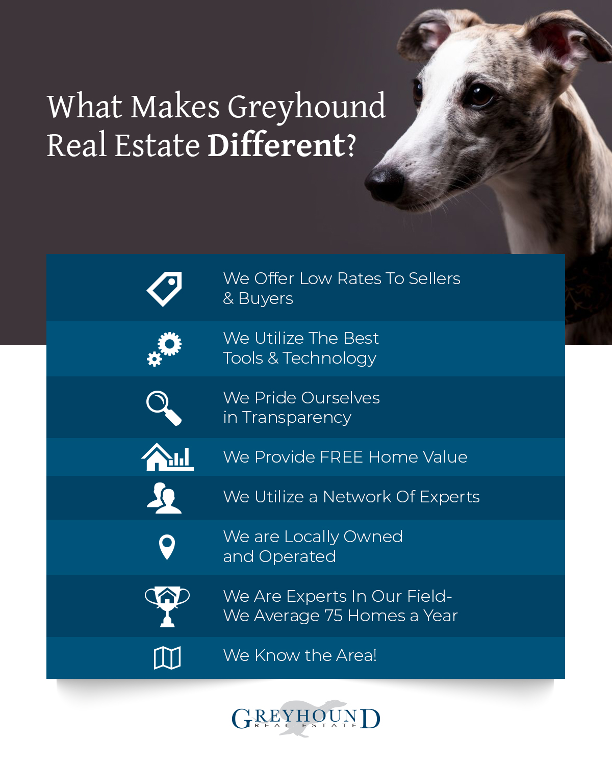 What makes Greyhound Real Estate Different Infographic