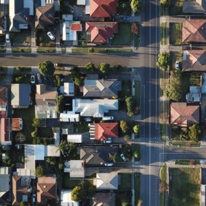 aerial of neighborhood