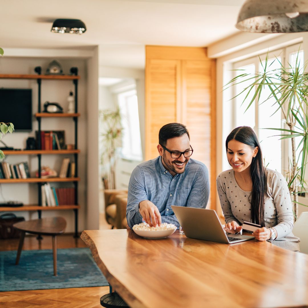 Couple on laptop
