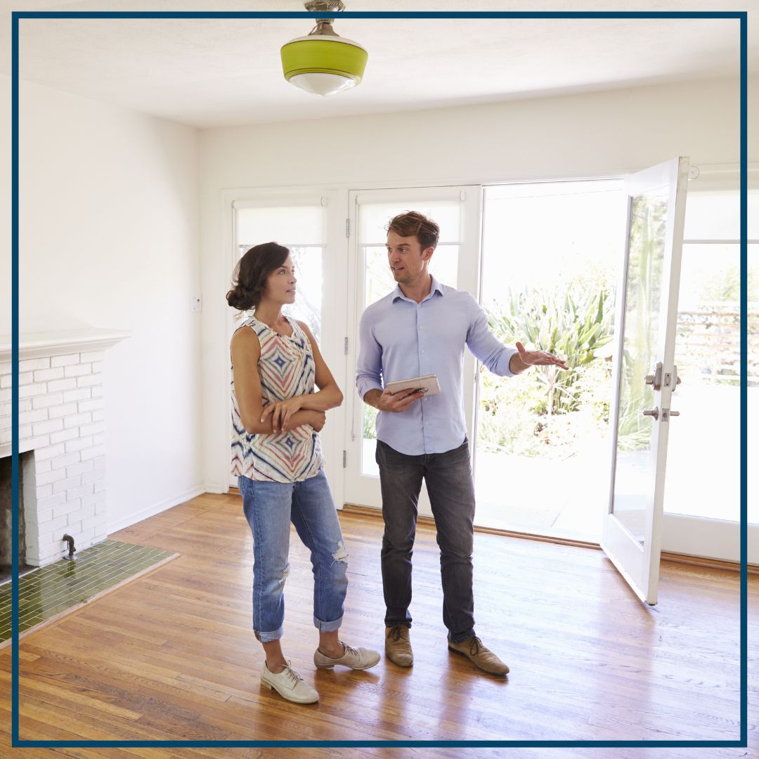 realtor showing home for sale