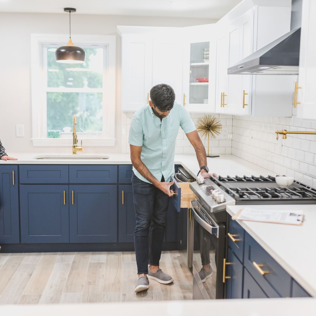 man in kitchen