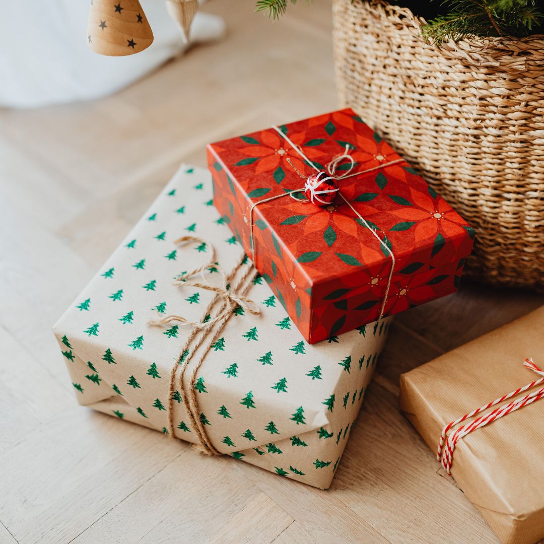 home with presents